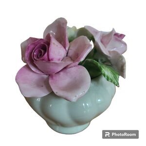 Vintage Radnor Bone China Mini Floral Bouquet Vase Capodimonte Porcelain